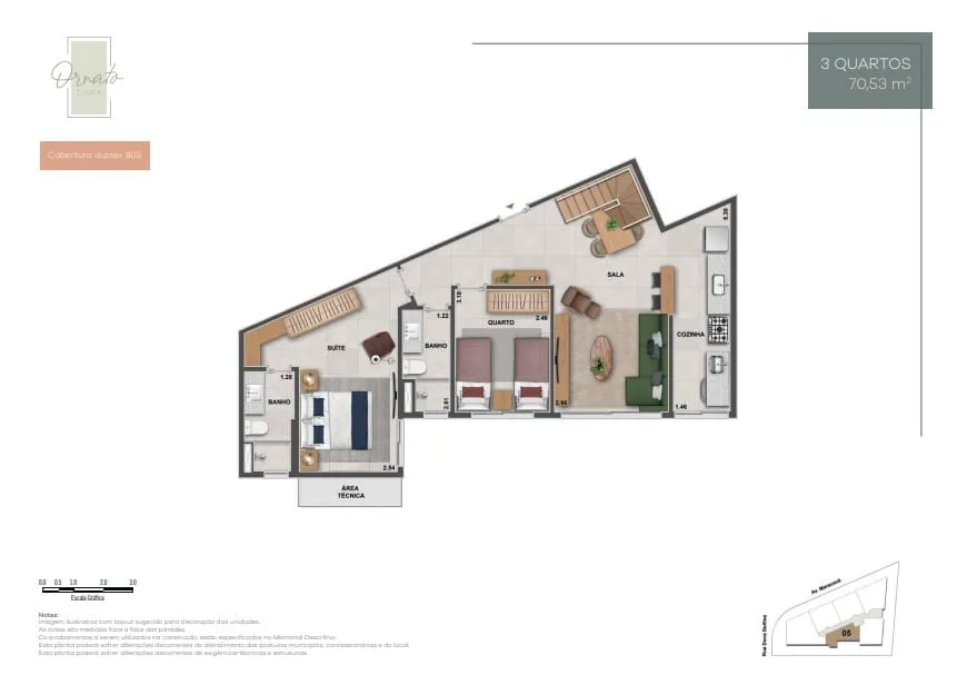 Planta 20: Ornato Tijuca, apartamento de alto padrão na Tijuca, Rio de Janeiro