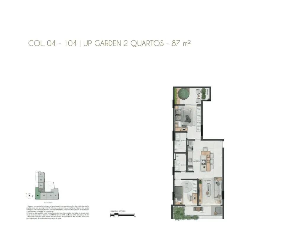 Planta 3: Satamini 12, apartamento de alto padrão na Tijuca, Rio de Janeiro