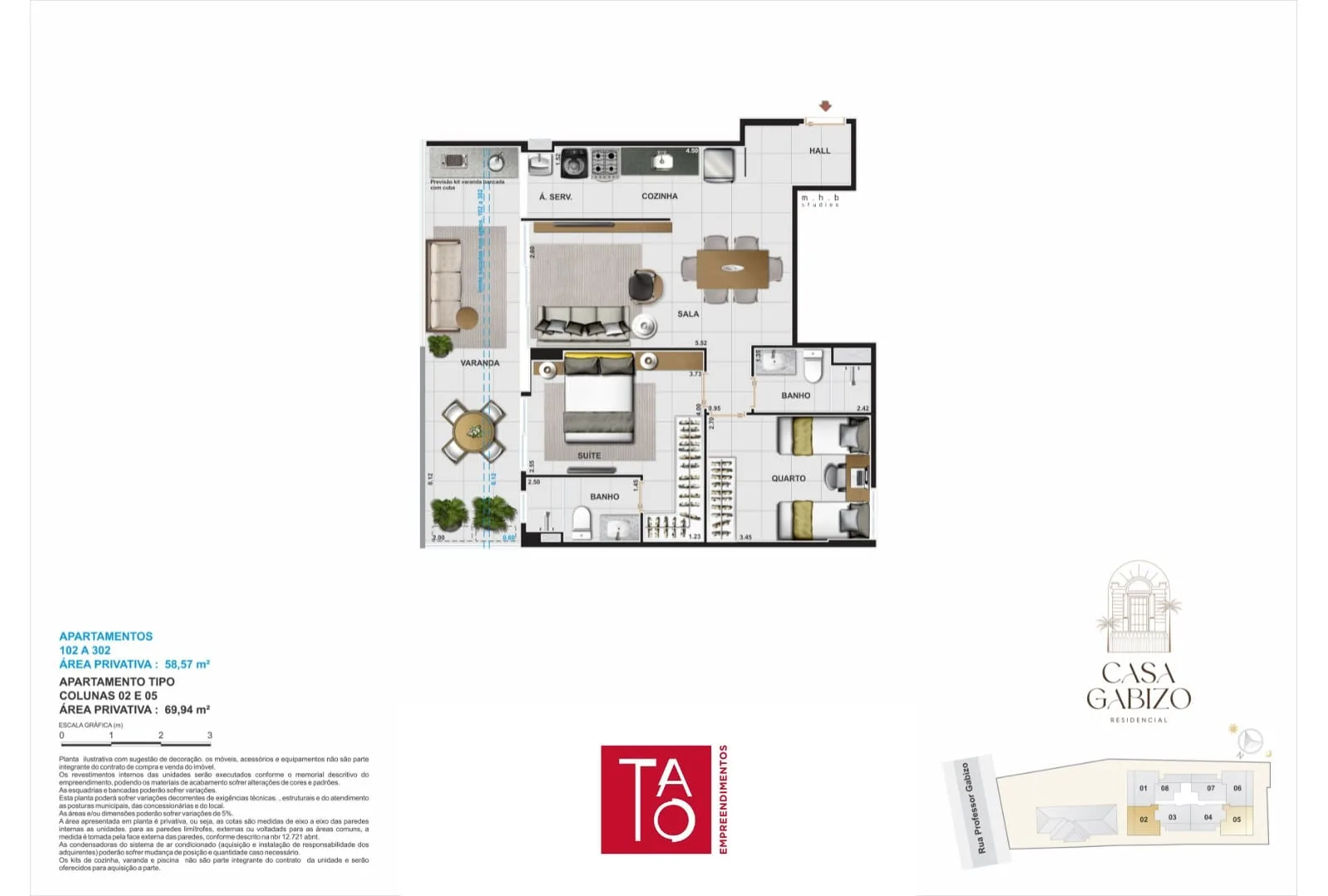Planta 13: Casa Gabizo Residencial, apartamento de alto padrão na Tijuca, Rio de Janeiro