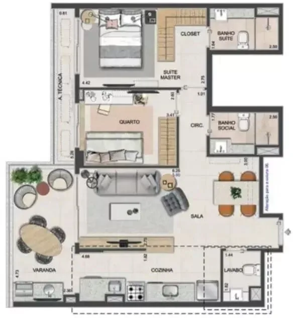 Planta 7: Tiê Residencial, apartamento de alto padrão na Tijuca, Rio de Janeiro