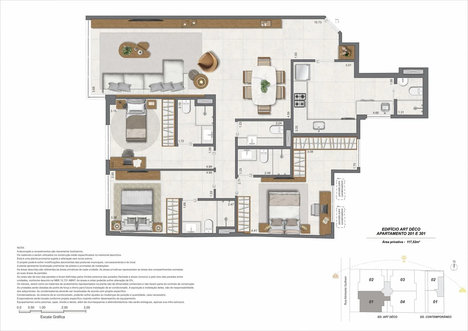 Planta 5: Paradís Mozak, apartamento de alto padrão no Leblon, Rio de Janeiro