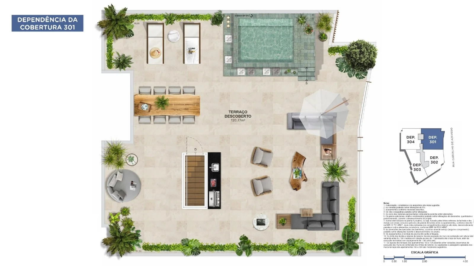Planta 2: Ares Lagoa, apartamento de alto padrão na Lagoa, Rio de Janeiro
