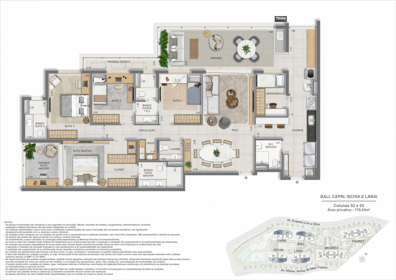 Planta 3: Gaea Home Resort, apartamento de alto padrão na Barra da Tijuca, Rio de Janeiro