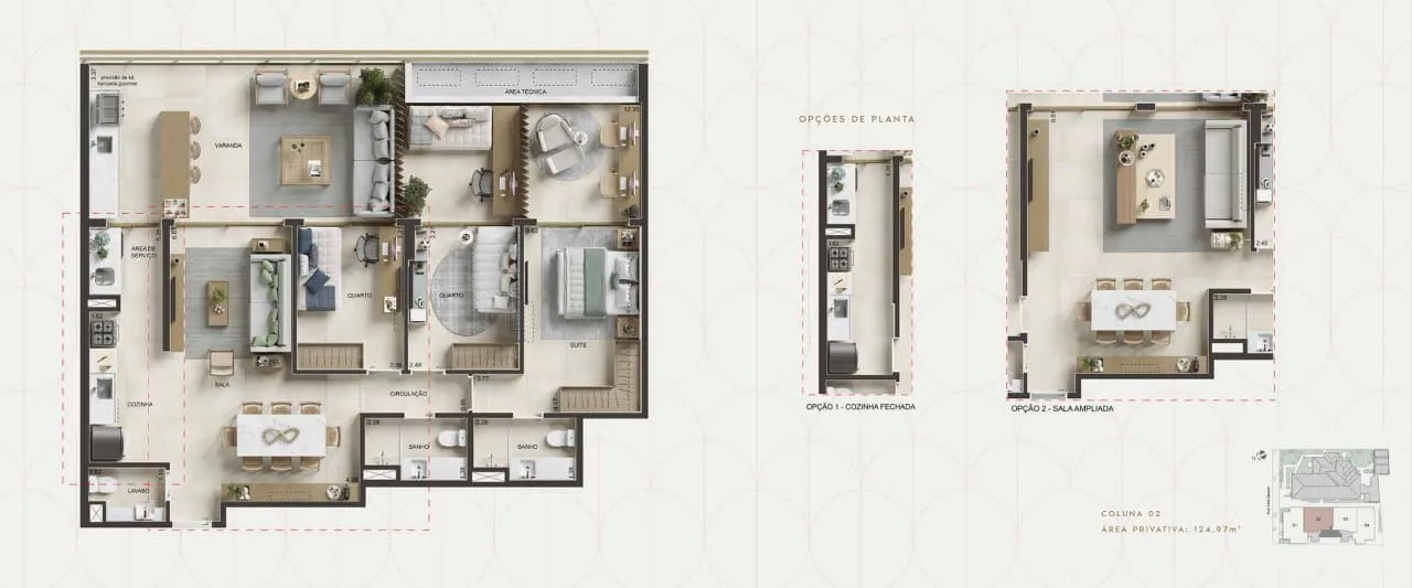 Planta 11: Oba Urca, apartamento de alto padrão na Urca, Rio de Janeiro