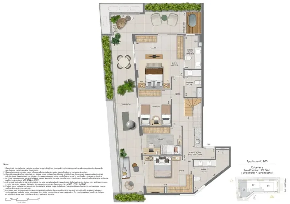 Planta 20: Zenture Residencial, apartamento de alto padrão em Botafogo, Rio de Janeiro