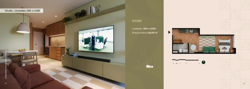 Planta 8: Oriá Residencial Glória, studio de alto padrão na Glória, Rio de Janeiro
