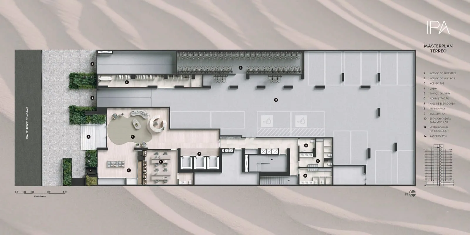 Planta 4: Ipa Studios , studio de alto padrão em Ipanema, Rio de Janeiro