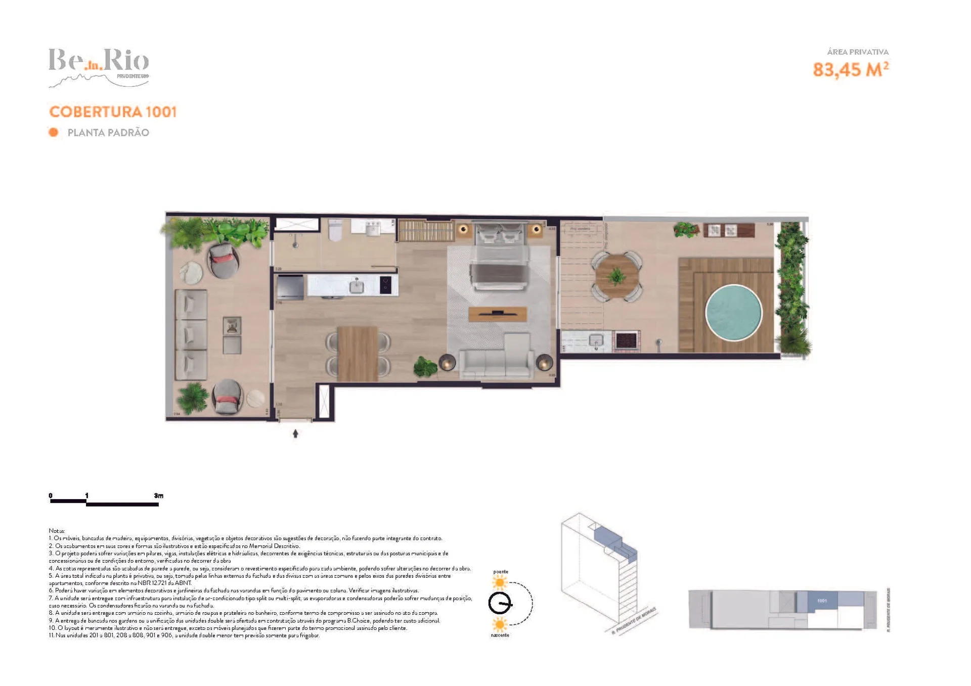 Planta 16: Be in Rio Prudente 589, studio de alto padrão em Ipanema, Rio de Janeiro