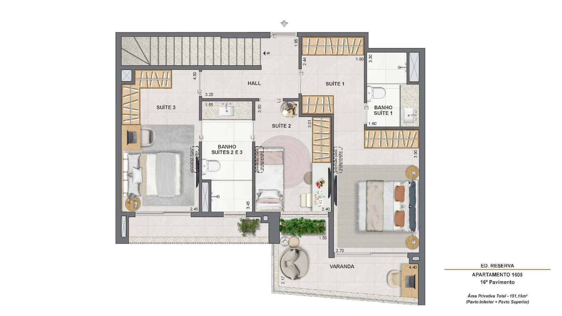 Planta 35: Endless Peninsula, apartamento de alto padrão na Barra da Tijuca, Rio de Janeiro