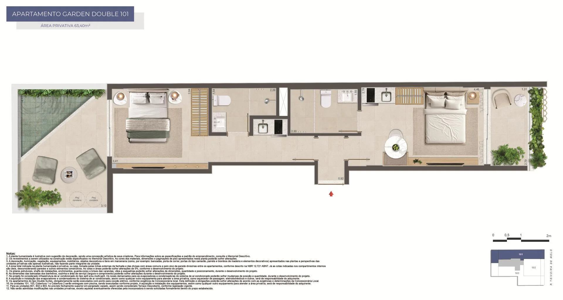 Planta 10: Mare Ipanema, apartamento de alto padrão em Ipanema, Rio de Janeiro
