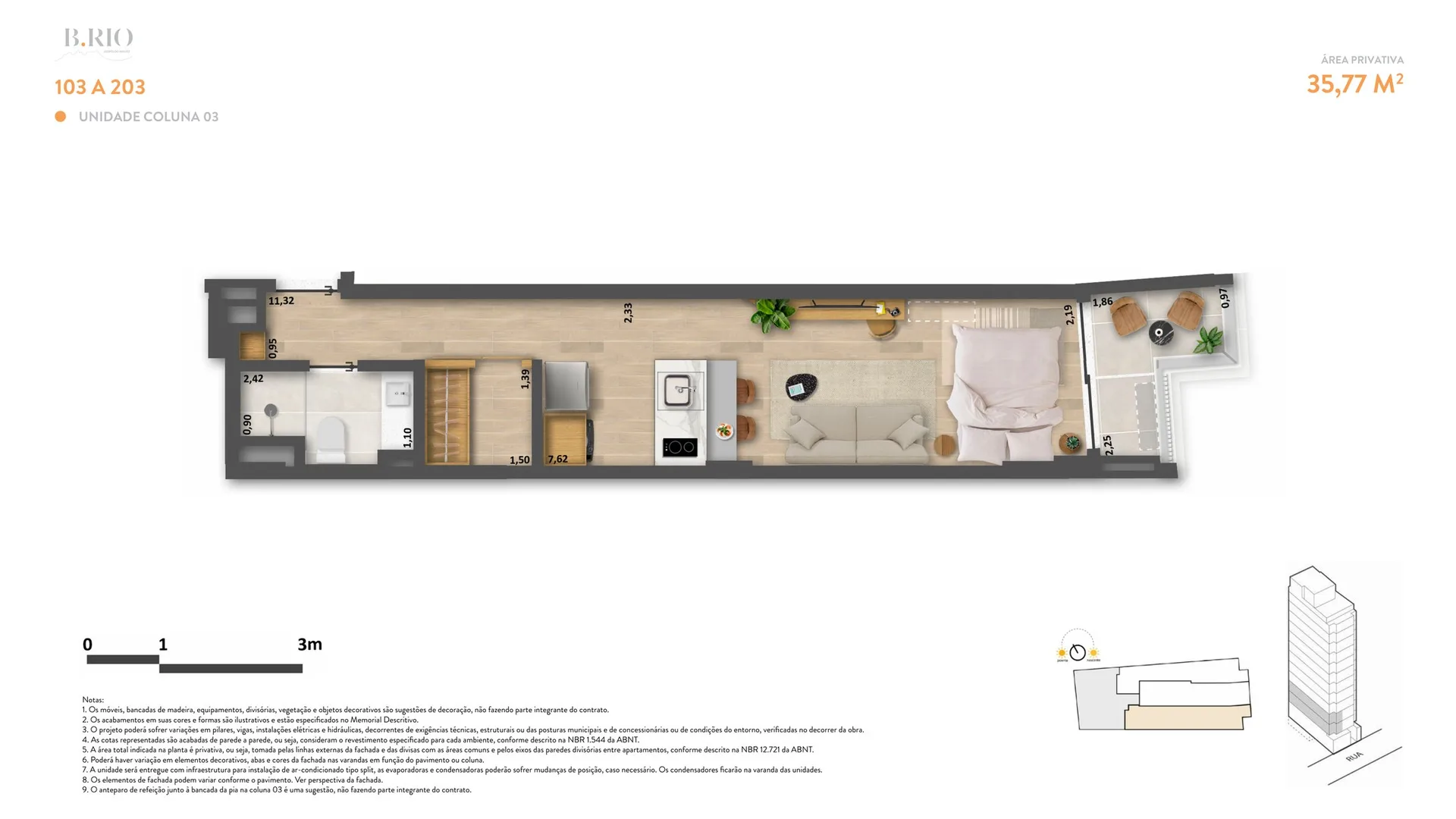 Planta 4: Be in Rio Leopoldo Miguez, studio de alto padrão em Copacabana, Rio de Janeiro