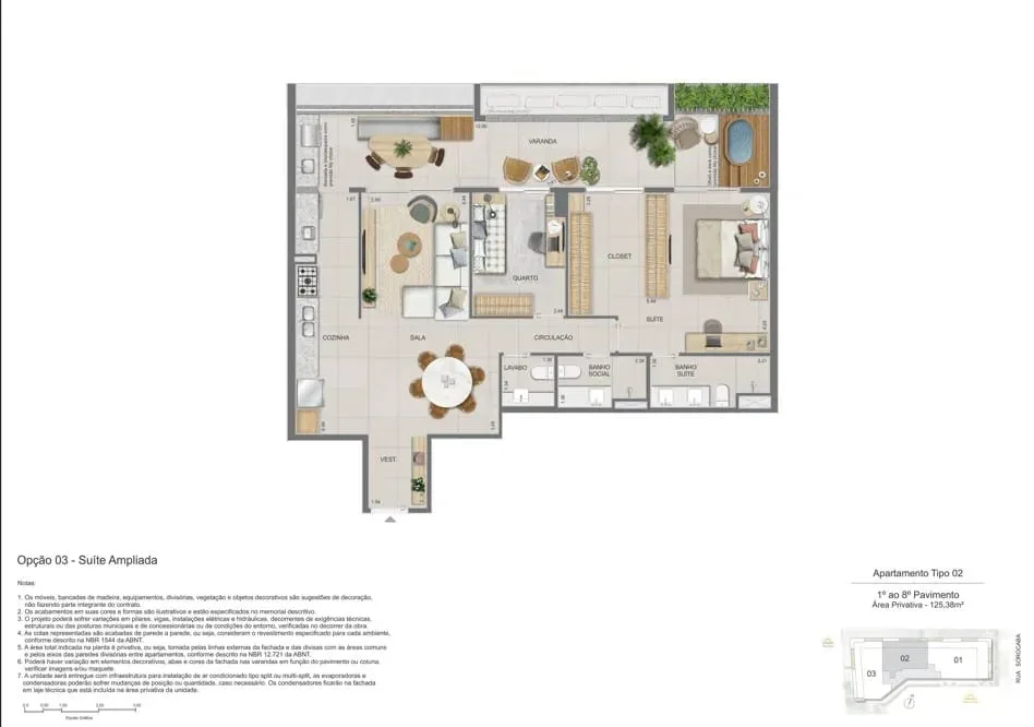 Planta 8: Zenture Residencial, apartamento de alto padrão em Botafogo, Rio de Janeiro