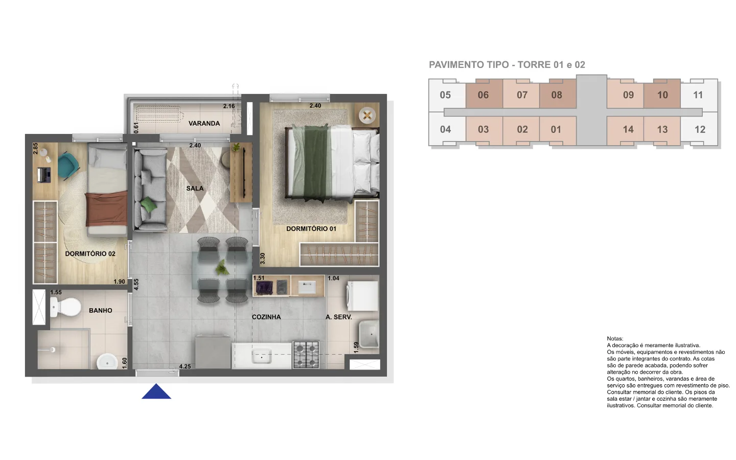 Planta 3: Parque Piedade, apartamento de alto padrão em Outro, Rio de Janeiro