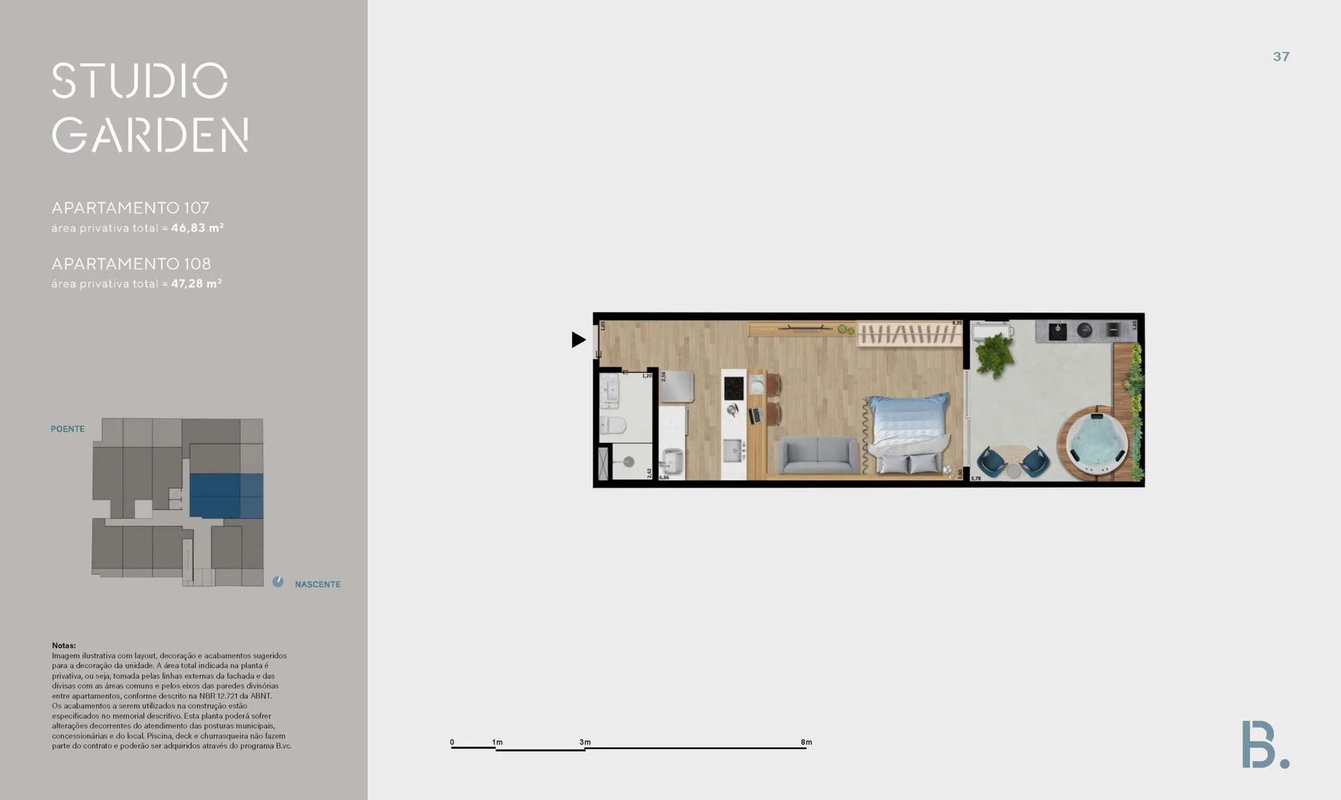 Planta 6: B.Lar Laranjeiras, apartamento de alto padrão em Laranjeiras, Rio de Janeiro