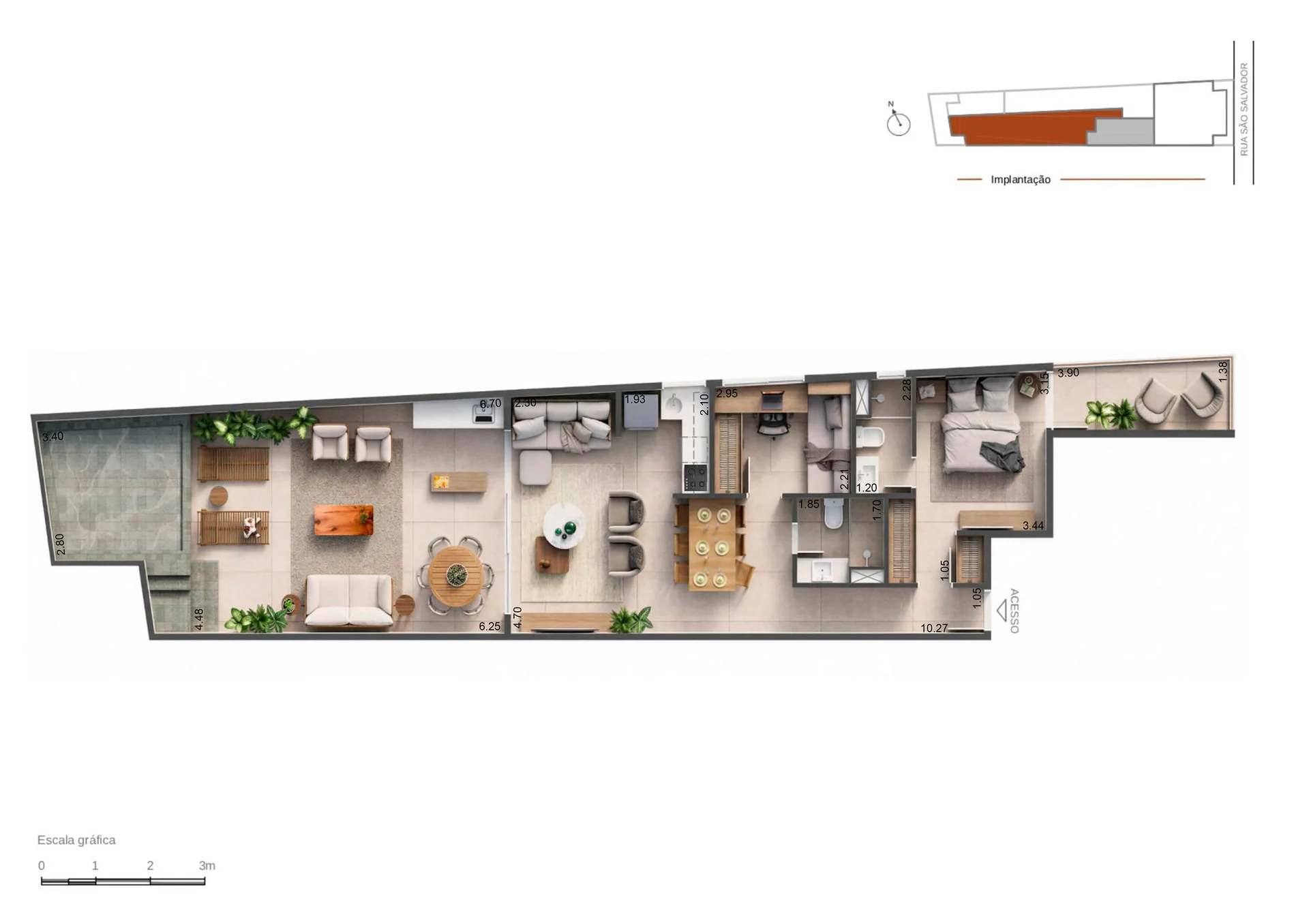 Planta 6: Sansa Living Flamengo, studio de alto padrão no Flamengo, Rio de Janeiro