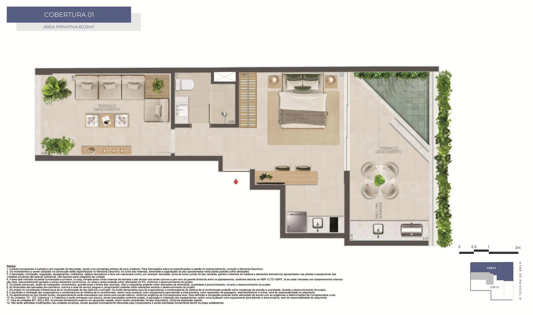 Planta 5: Mare Ipanema, apartamento de alto padrão em Ipanema, Rio de Janeiro