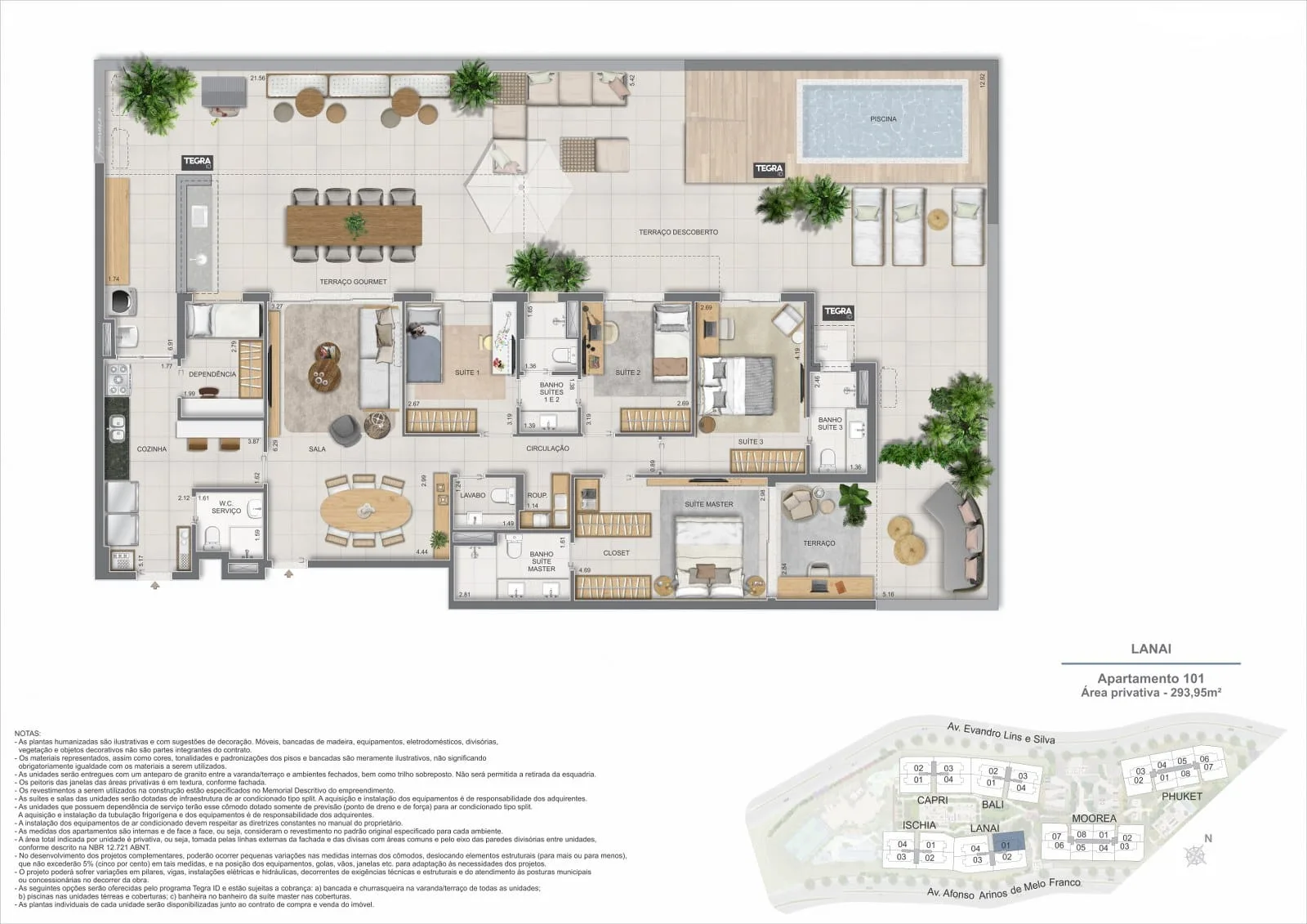 Planta 14: Gaea Home Resort, apartamento de alto padrão na Barra da Tijuca, Rio de Janeiro