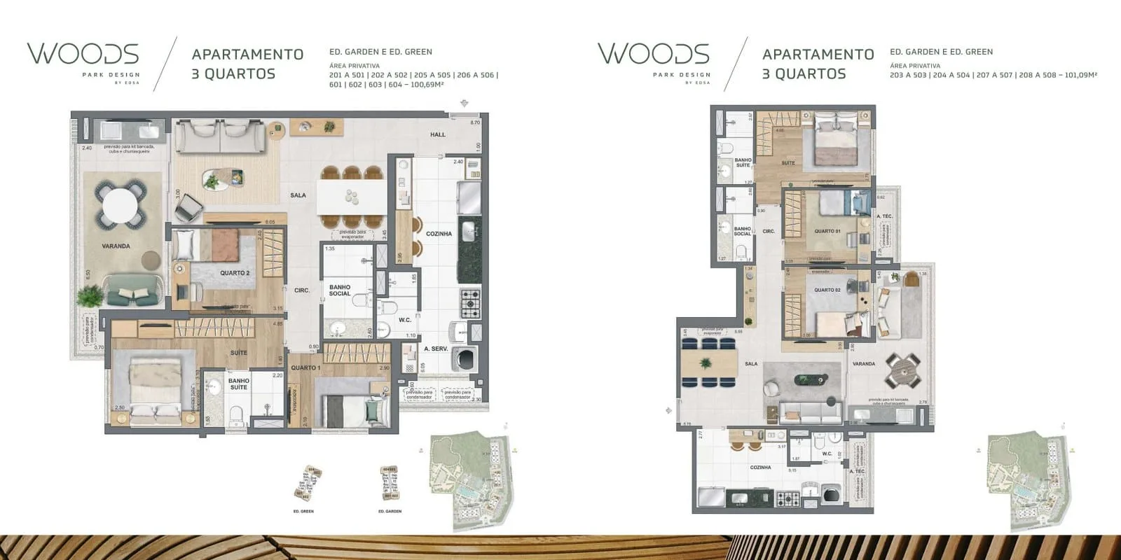 Planta 7: Woods Park Design, apartamento de alto padrão na Barra da Tijuca, Rio de Janeiro