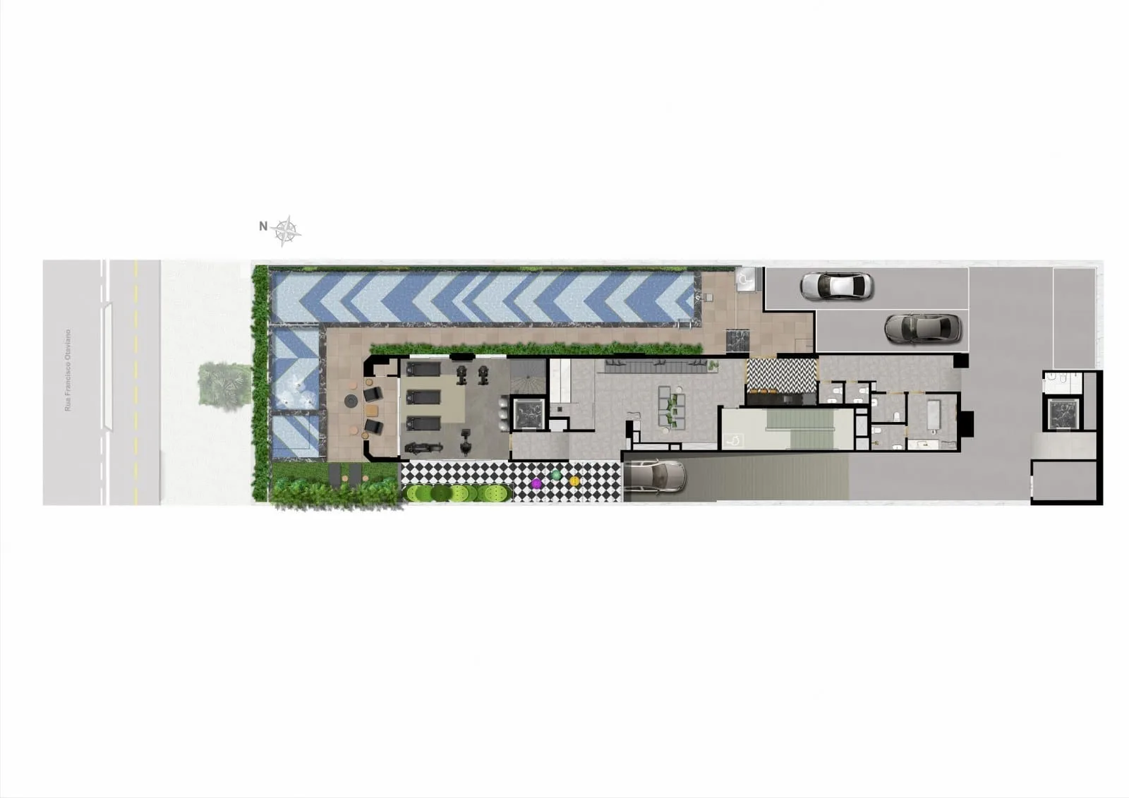 Planta 1: On The Sea, apartamento de alto padrão no Arpoador, Rio de Janeiro
