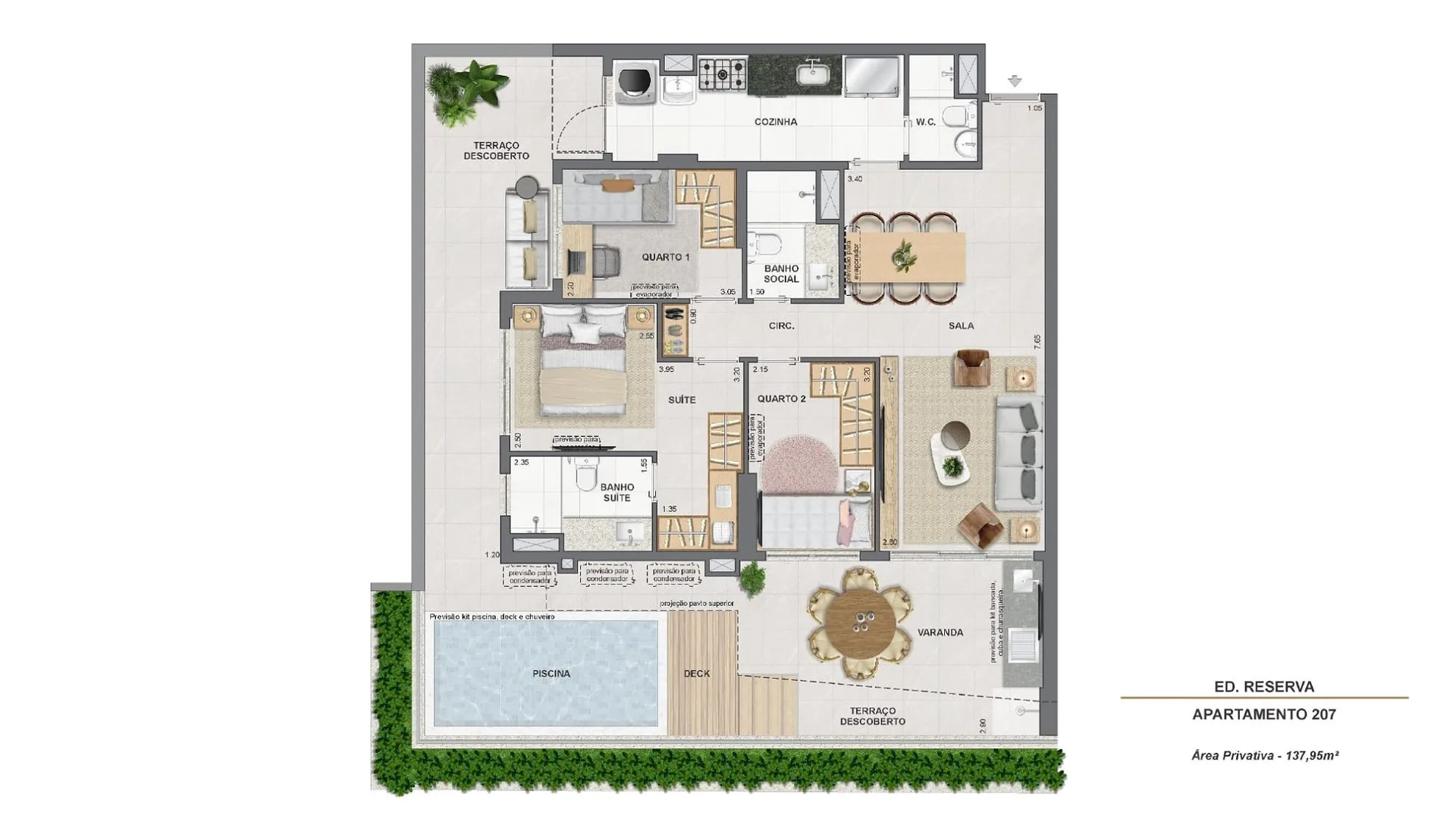 Planta 27: Endless Peninsula, apartamento de alto padrão na Barra da Tijuca, Rio de Janeiro
