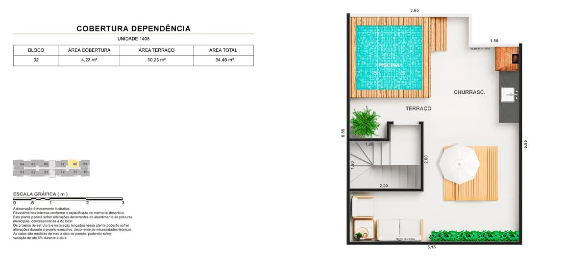 Planta 9: Vitale Sky Clube Residencial, apartamento de alto padrão em Outro, Rio de Janeiro