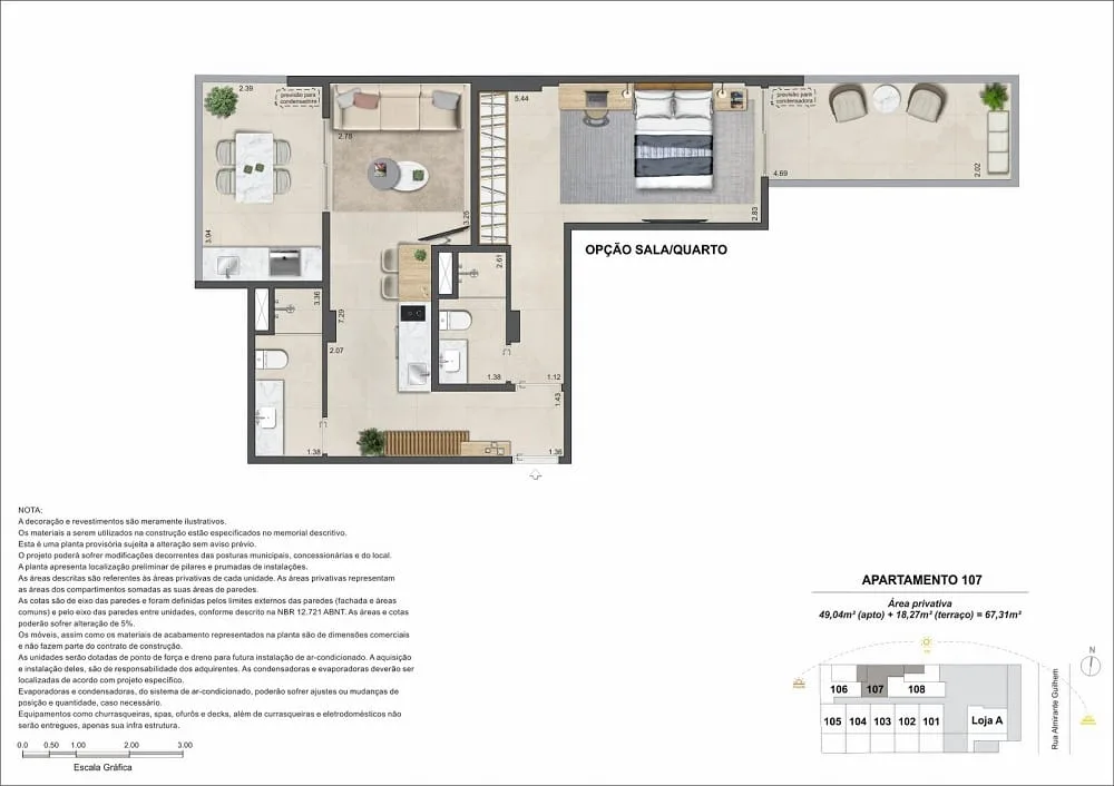 Planta 19: Guilhem Mozak, apartamento de alto padrão no Leblon, Rio de Janeiro