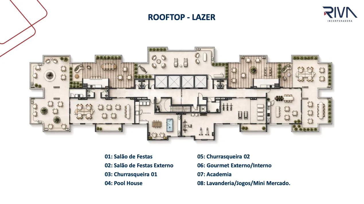 Planta 2: Ilha Stay Home Resort, apartamento de alto padrão na Barra Olímpica, Rio de Janeiro