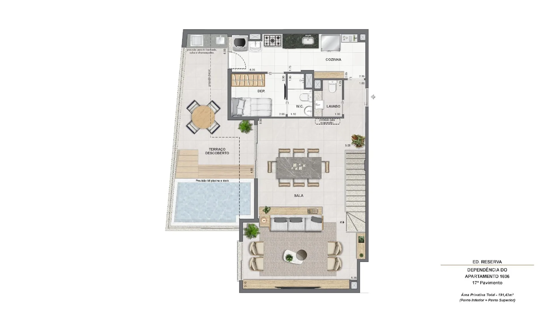 Planta 38: Endless Peninsula, apartamento de alto padrão na Barra da Tijuca, Rio de Janeiro