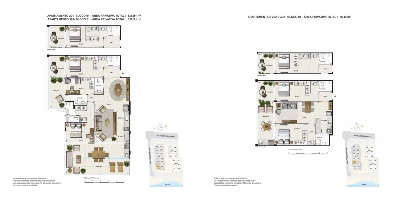 Planta 6: Las Ventanas Residencial, apartamento de alto padrão no Recreio dos Bandeirantes, Rio de Janeiro