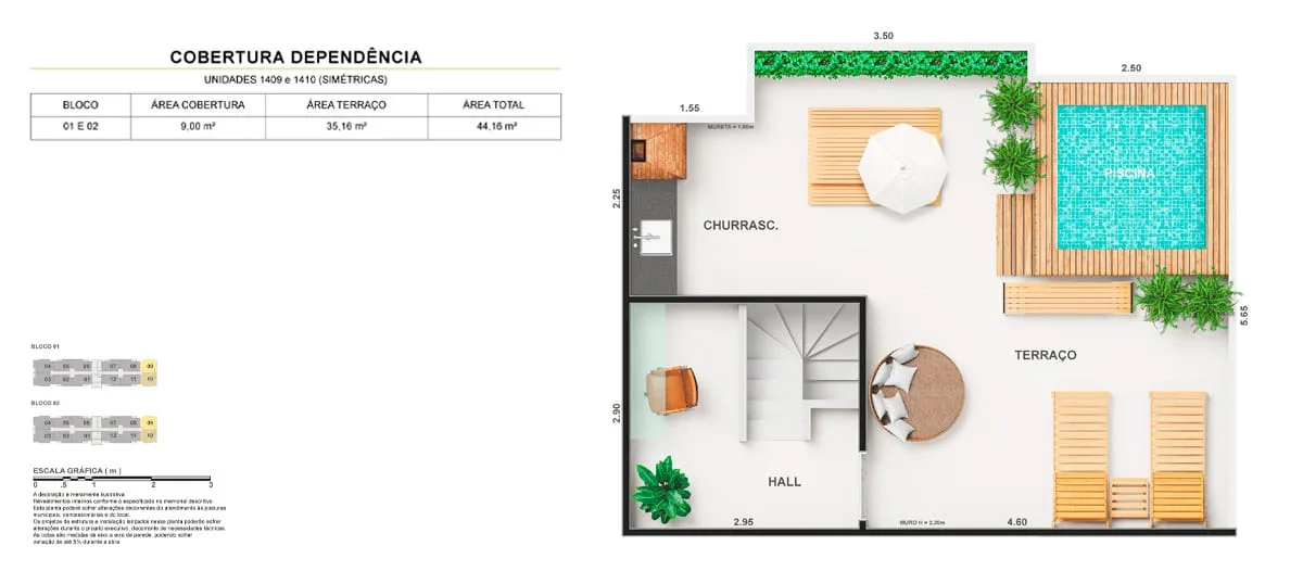 Planta 8: Vitale Sky Clube Residencial, apartamento de alto padrão em Outro, Rio de Janeiro