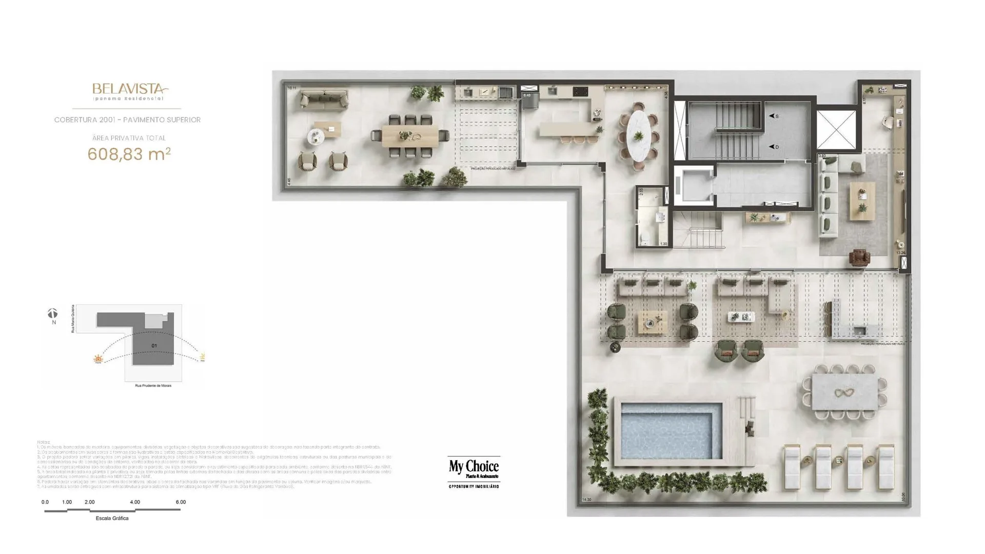 Planta 8: Belavista Ipanema Residencial, apartamento de alto padrão em Ipanema, Rio de Janeiro