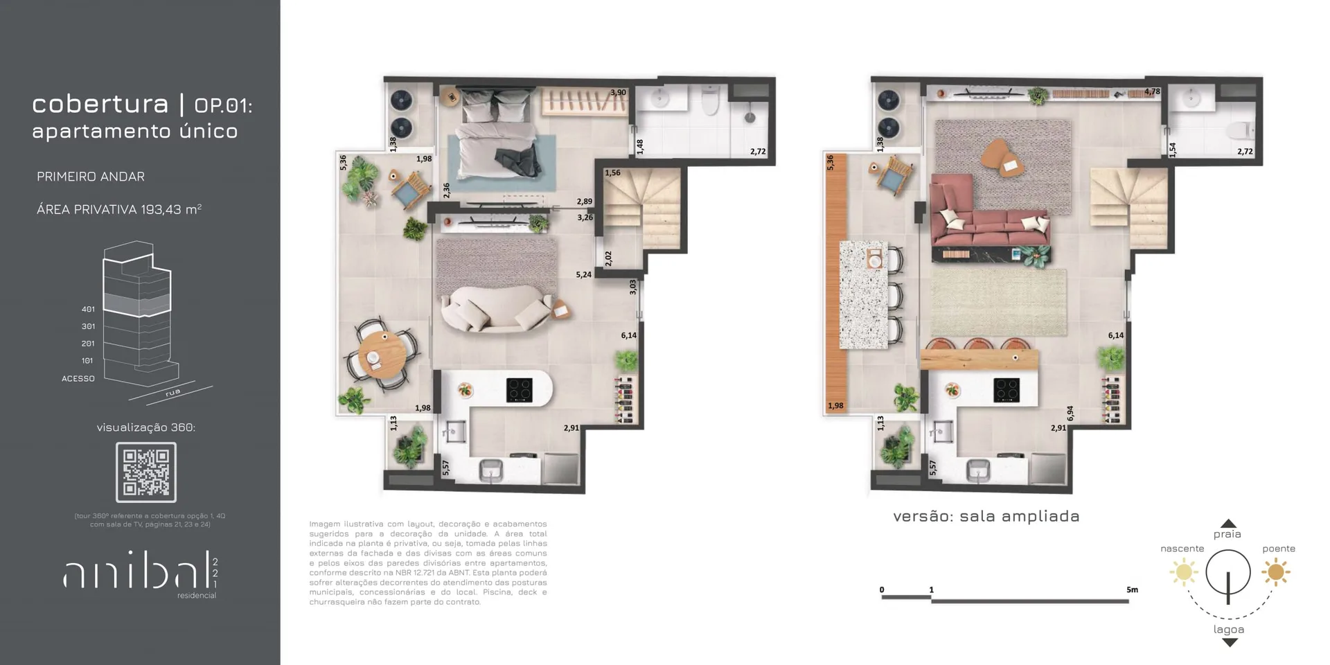 Planta 5: Anibal 221 Residencial, apartamento de alto padrão em Ipanema, Rio de Janeiro
