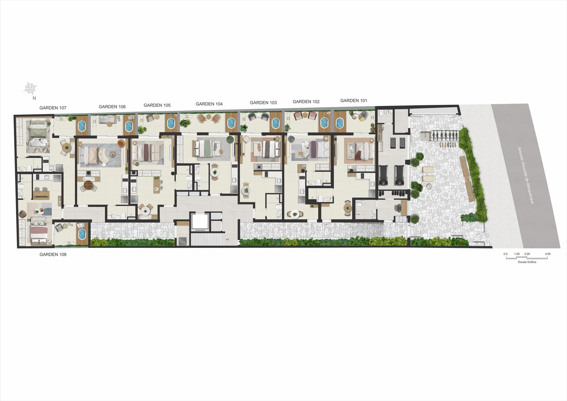 Planta 22: Stay 360 Leblon, apartamento de alto padrão no Leblon, Rio de Janeiro