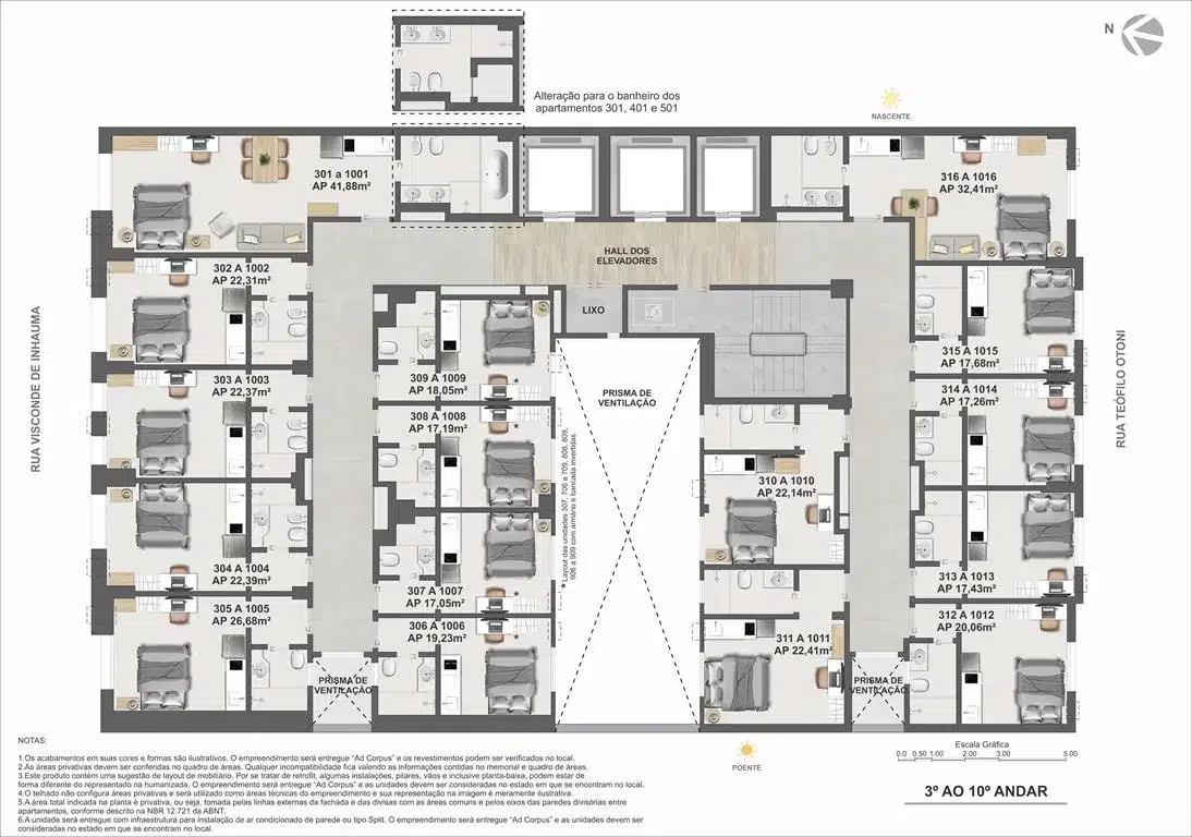 Planta 5: Casa Mauá Residencial, studio de alto padrão no Centro, Rio de Janeiro