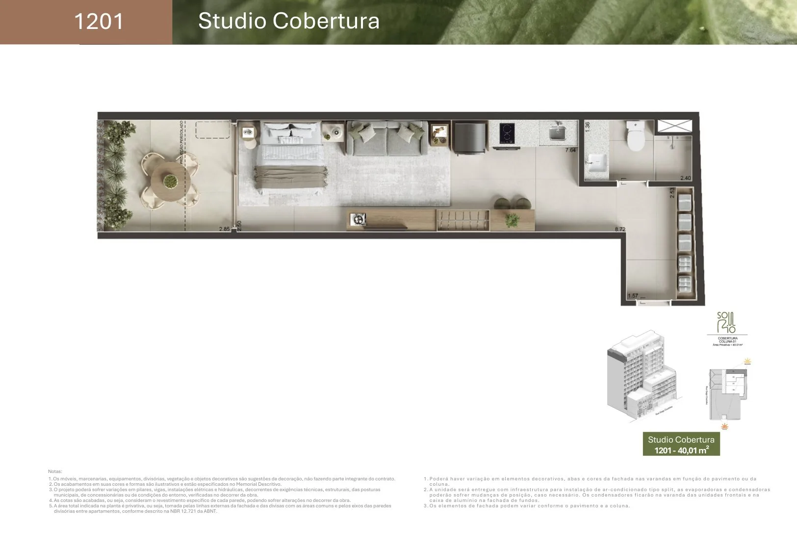 Planta 27: Soul Rio Gago Coutinho 53, studio de alto padrão em Laranjeiras, Rio de Janeiro