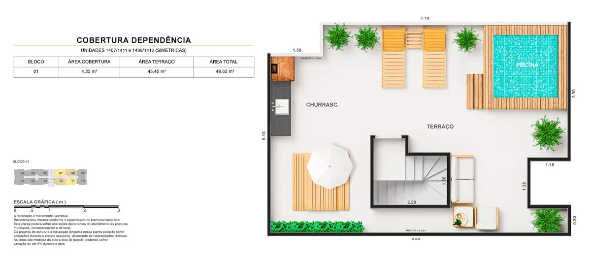 Planta 7: Vitale Sky Clube Residencial, apartamento de alto padrão em Outro, Rio de Janeiro