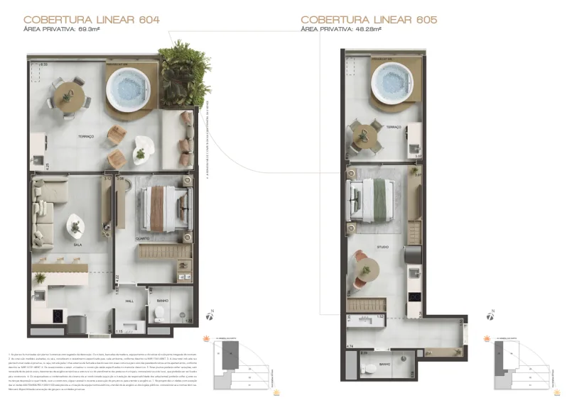 Planta 5: Arti Leblon, studio de alto padrão no Leblon, Rio de Janeiro