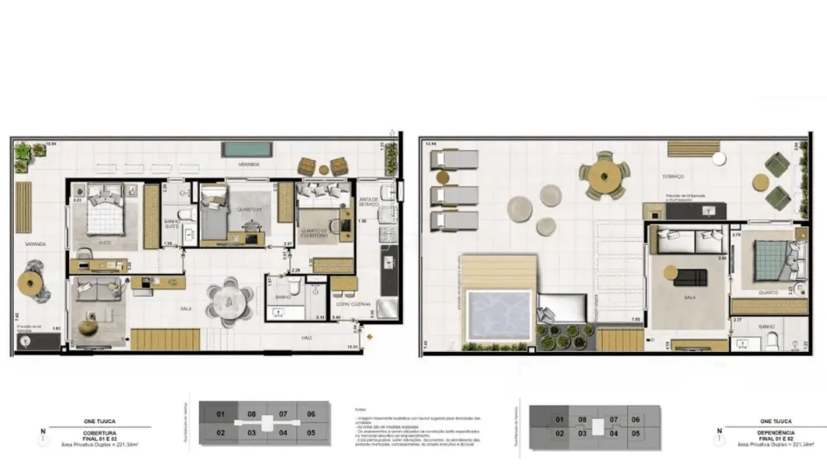 Planta 7: One Tijuca, apartamento de alto padrão na Tijuca, Rio de Janeiro