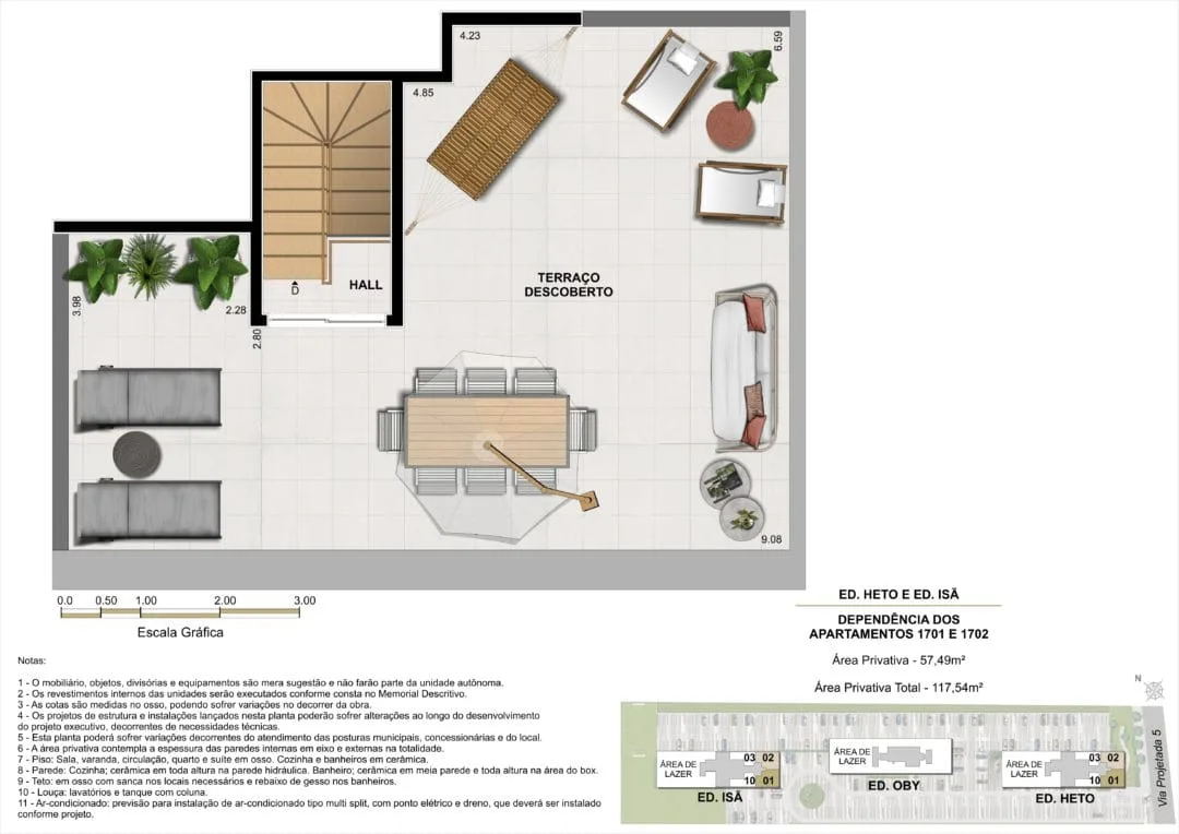 Planta 8: Etehe Residencial, apartamento de alto padrão na Barra da Tijuca, Rio de Janeiro