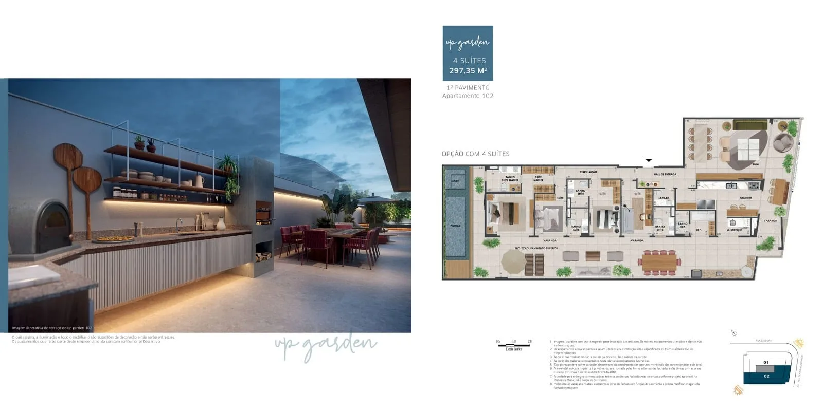 Planta 2: Lineu 708, apartamento de alto padrão na Lagoa, Rio de Janeiro