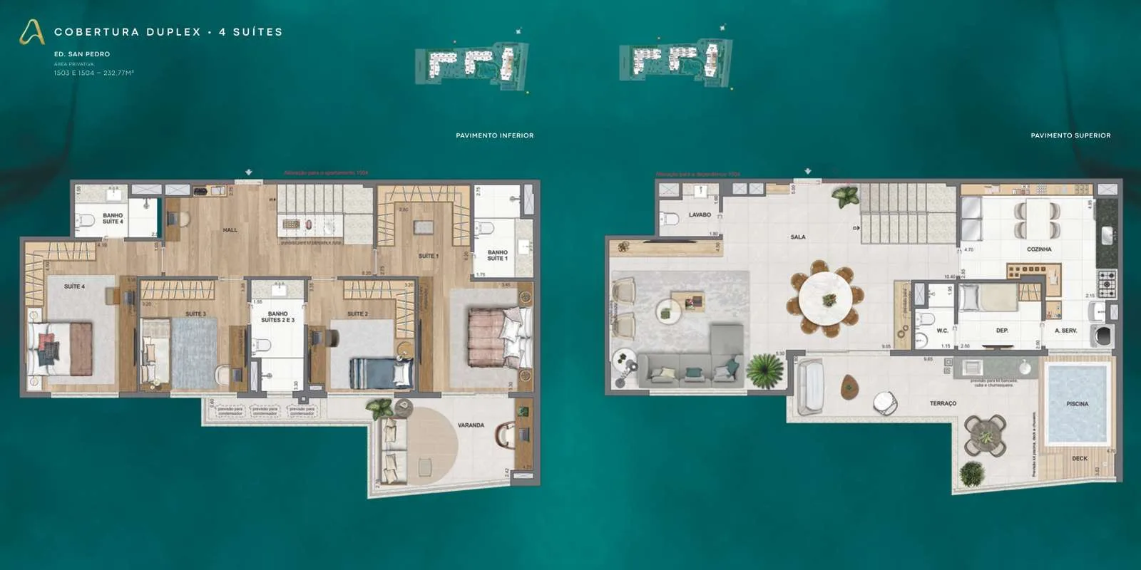 Planta 9: La Isla Residence Club, apartamento de alto padrão na Barra da Tijuca, Rio de Janeiro