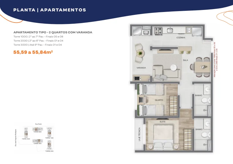 Planta 2: Breeze Inspire Residence, apartamento de alto padrão na Barra da Tijuca, Rio de Janeiro