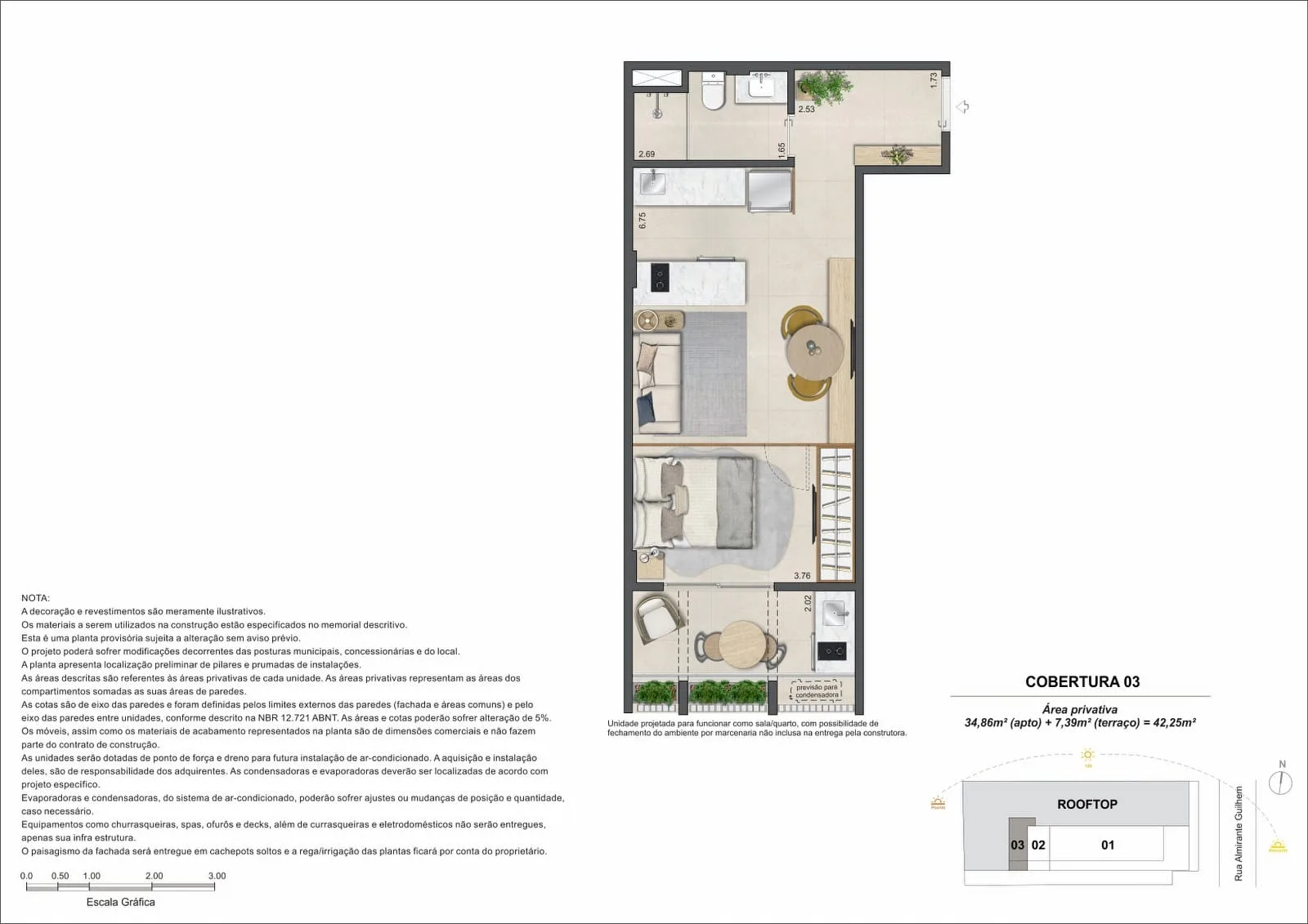 Planta 18: Guilhem Mozak, apartamento de alto padrão no Leblon, Rio de Janeiro