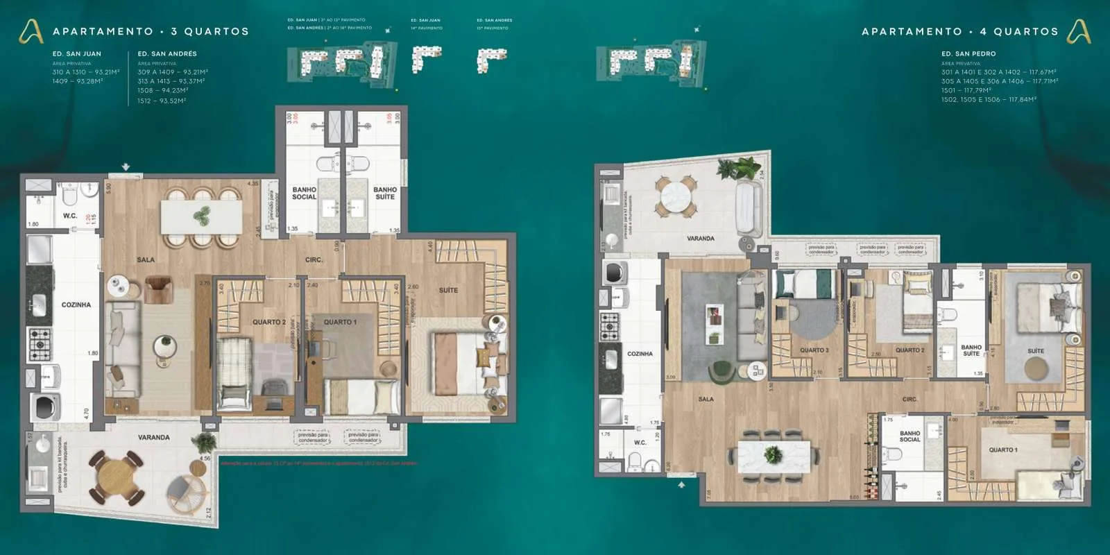 Planta 3: La Isla Residence Club, apartamento de alto padrão na Barra da Tijuca, Rio de Janeiro