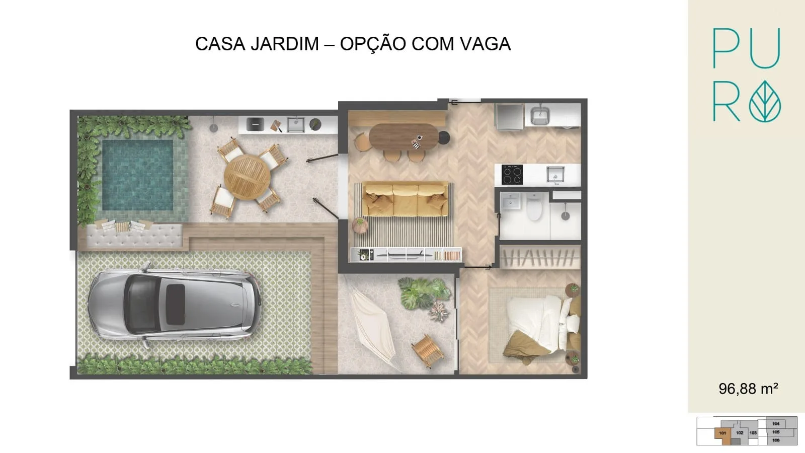 Planta 3: Puro Jardim Botânico, casa de alto padrão no Jardim Botânico, Rio de Janeiro