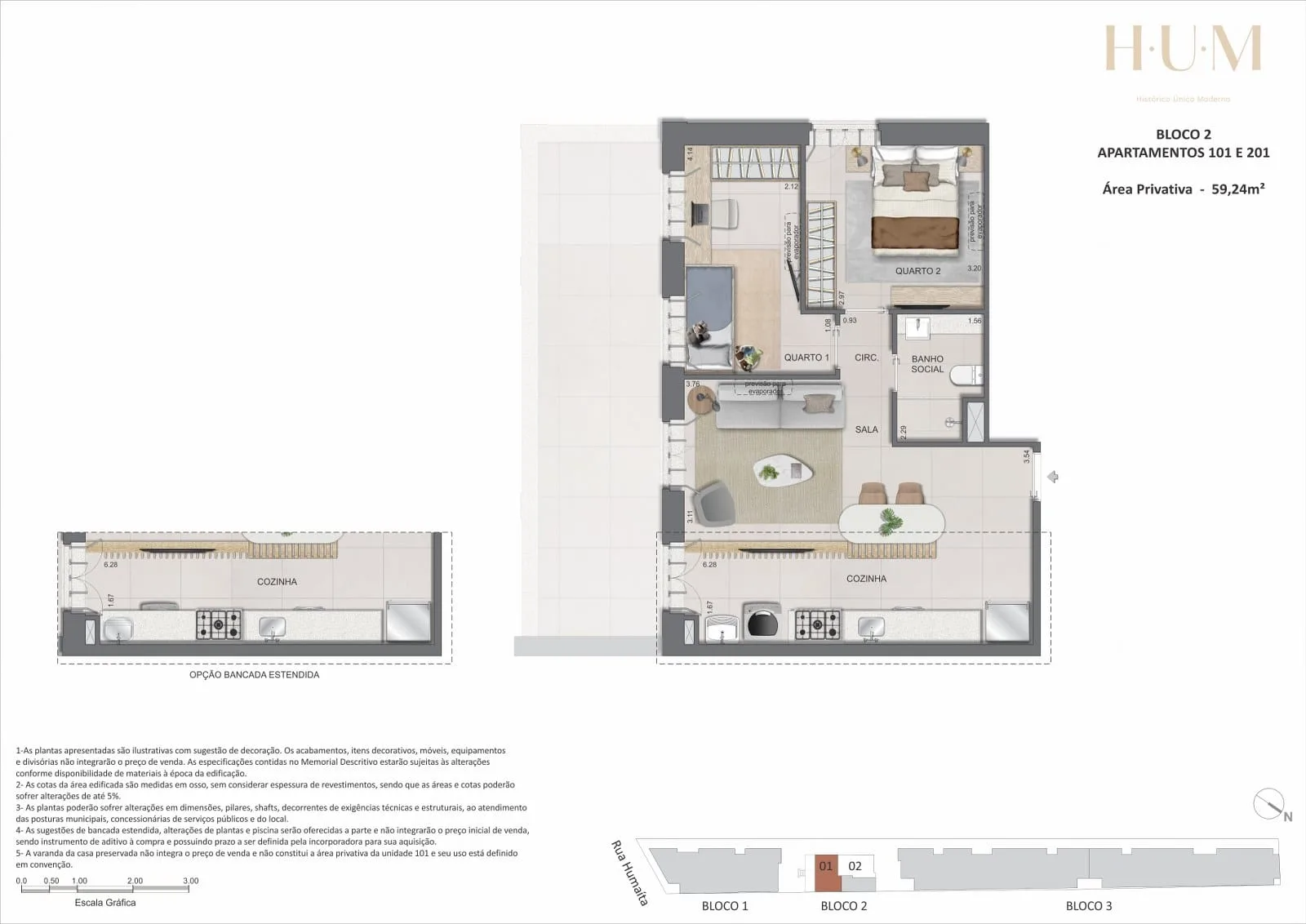 Planta 7: Hum Humaitá, apartamento de alto padrão em Outro, Rio de Janeiro