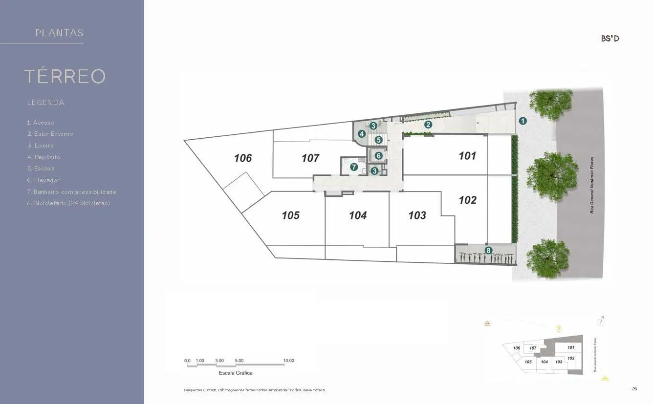 Planta 1: Villa Mozak, apartamento de alto padrão no Leblon, Rio de Janeiro