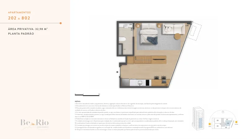 Planta 6: Ben in Rio Pompeu Loureiro, apartamento de alto padrão em Copacabana, Rio de Janeiro