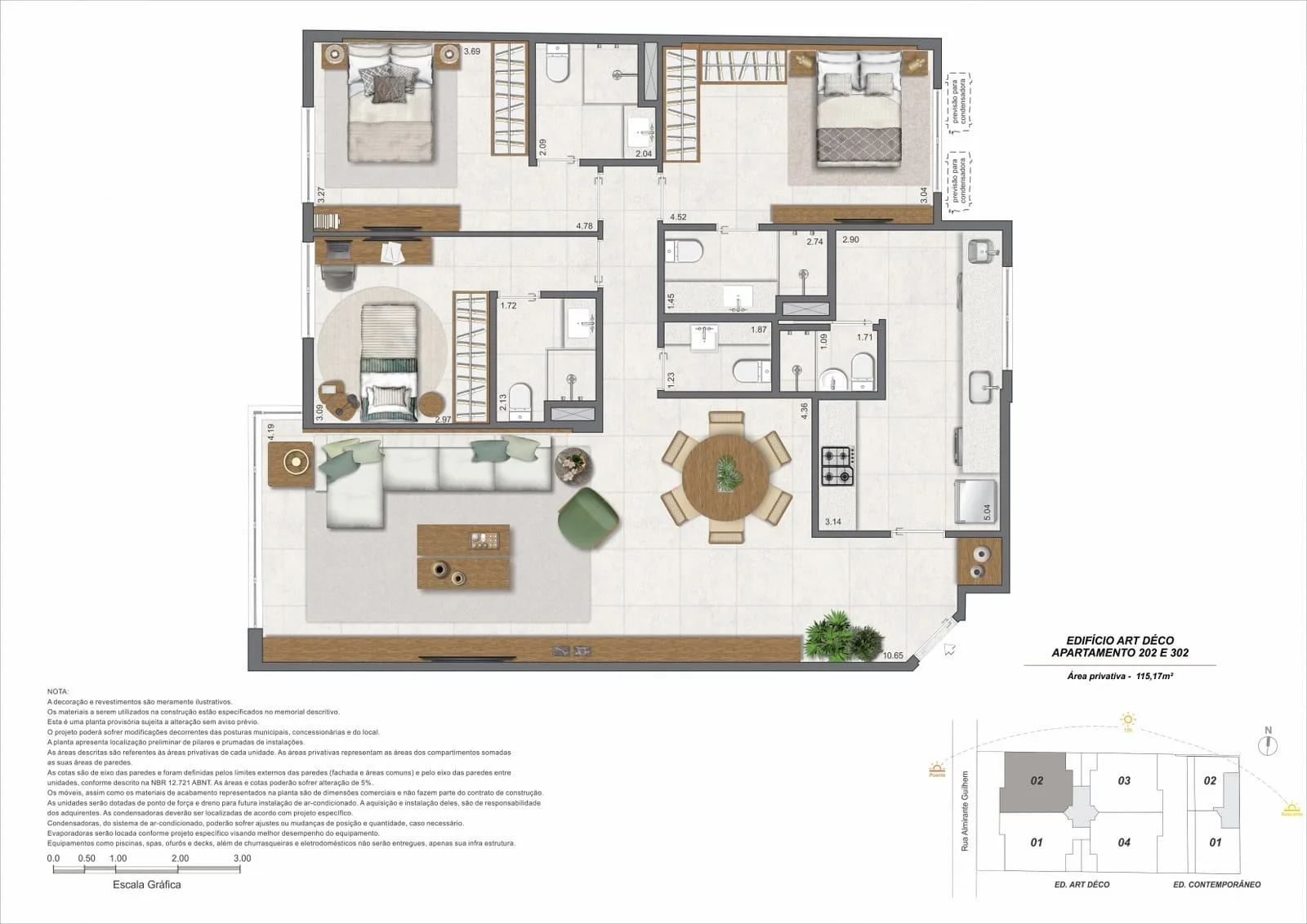 Planta 6: Paradís Mozak, apartamento de alto padrão no Leblon, Rio de Janeiro