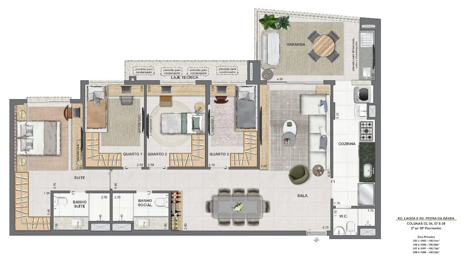 Planta 2: Endless Peninsula, apartamento de alto padrão na Barra da Tijuca, Rio de Janeiro